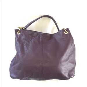 Chore & Pelle leather plum hobo bag.